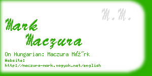 mark maczura business card